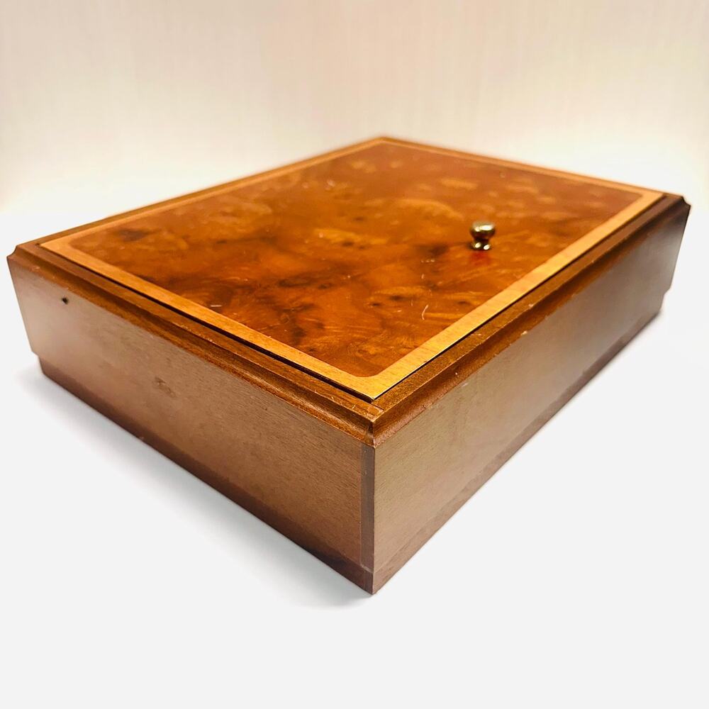 Vintage Wood Game Box Storage Organizer